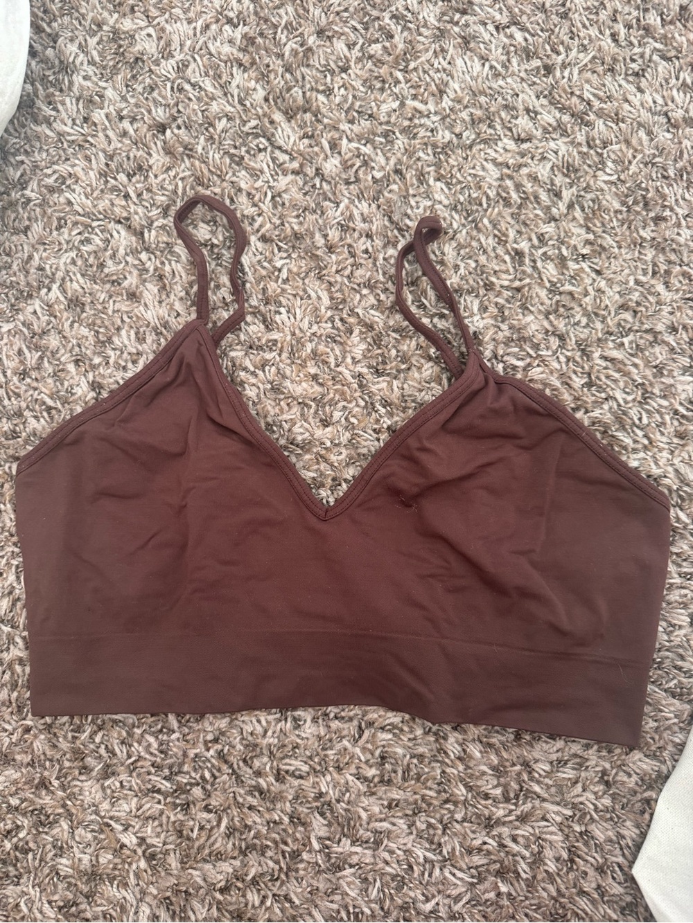 SKIMS Brown Seamless Scoop Bralette